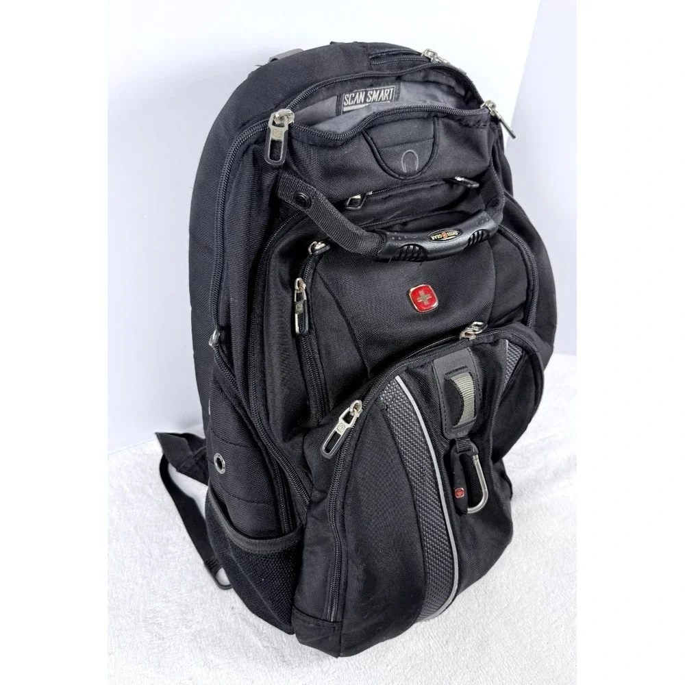 SwissGear ScanSmart Laptop Backpack Black Travel Business Bookbag